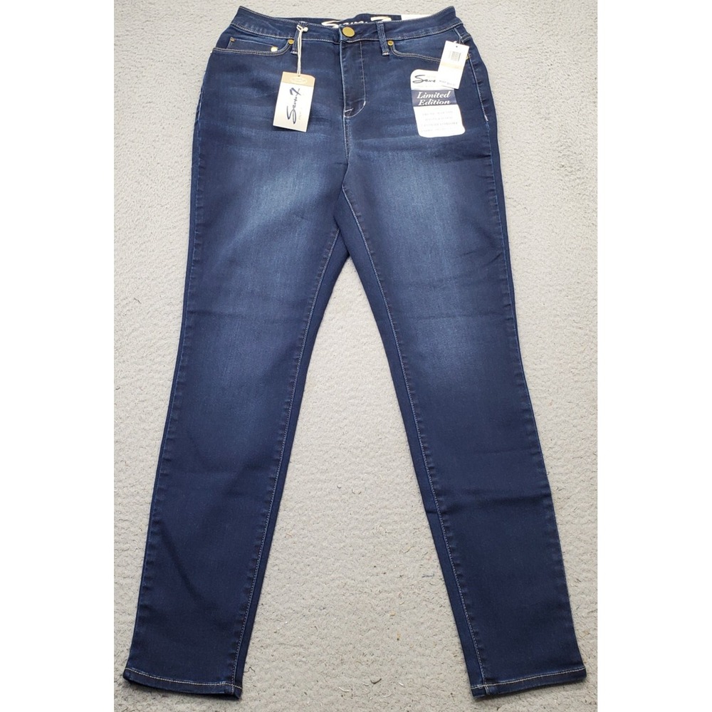 Seven7 Legging Jeans Women 12 Blue Denim Cotton Ultra High Rise Ultimate Comfort - Picture 1 of 10